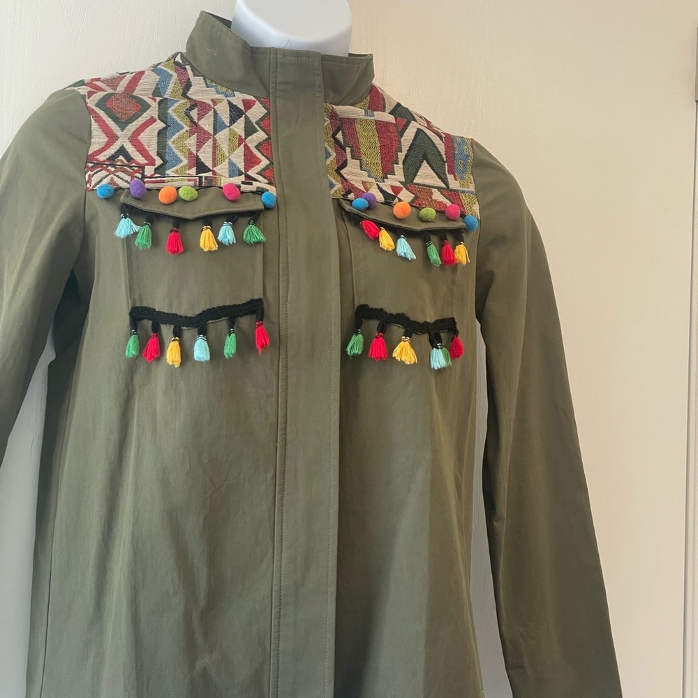 Colorful Tassel Embellished Jacket